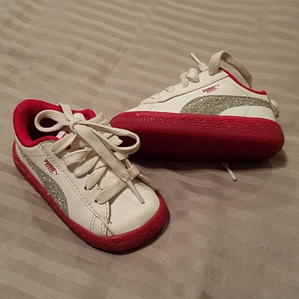 Puma shoes girl infant 5c pink sparkle